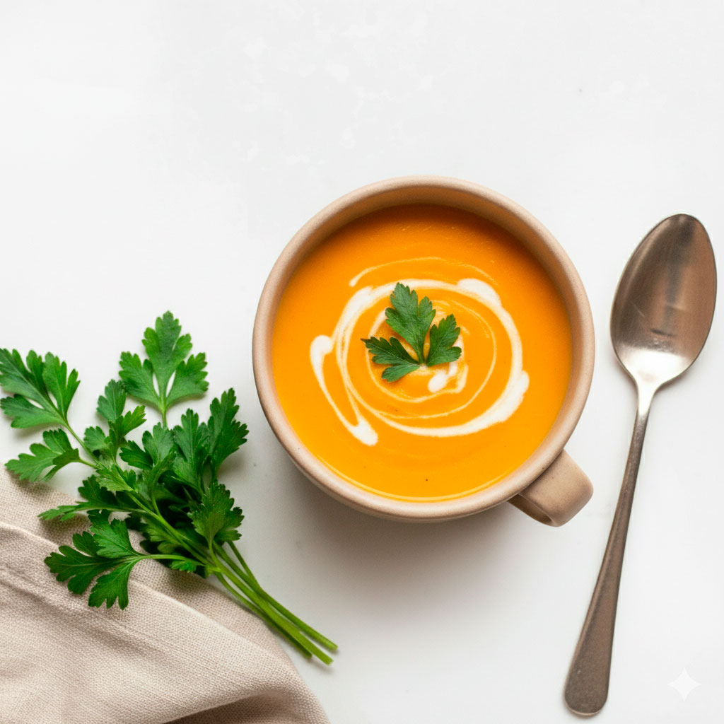 Crema suave de zanahoria y calabacita